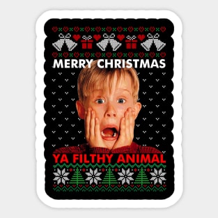 Home Alone Kevin Christmas - Ya Filthy Animal Sticker